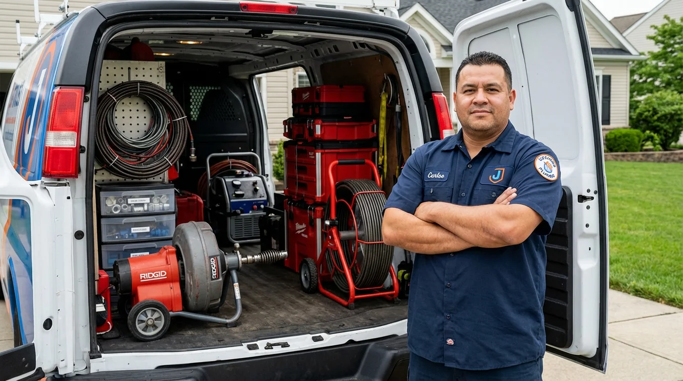 Professional drain cleaning equipment and Johns Plumbing LLC plumber in Coos Bay