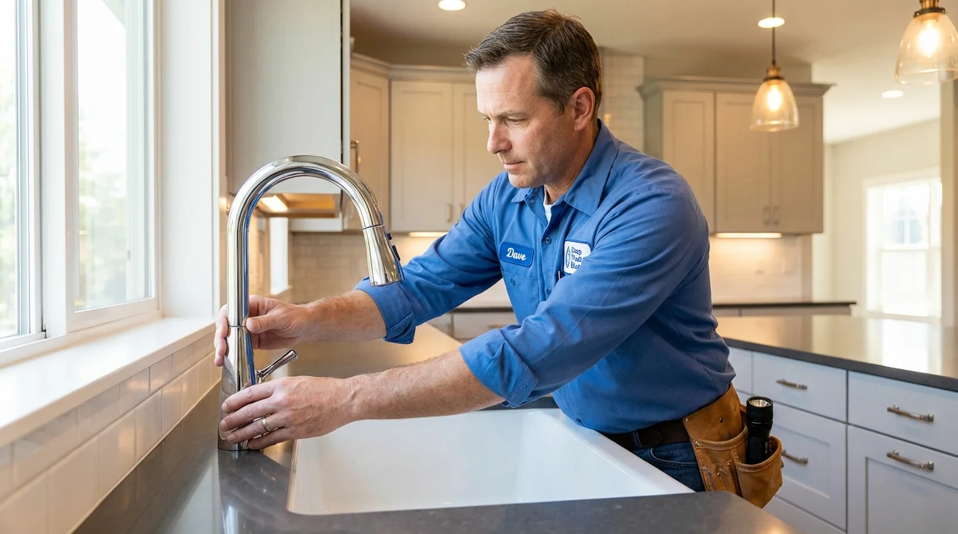 Kitchen faucet installation by Johns Plumbing LLC in Coos Bay