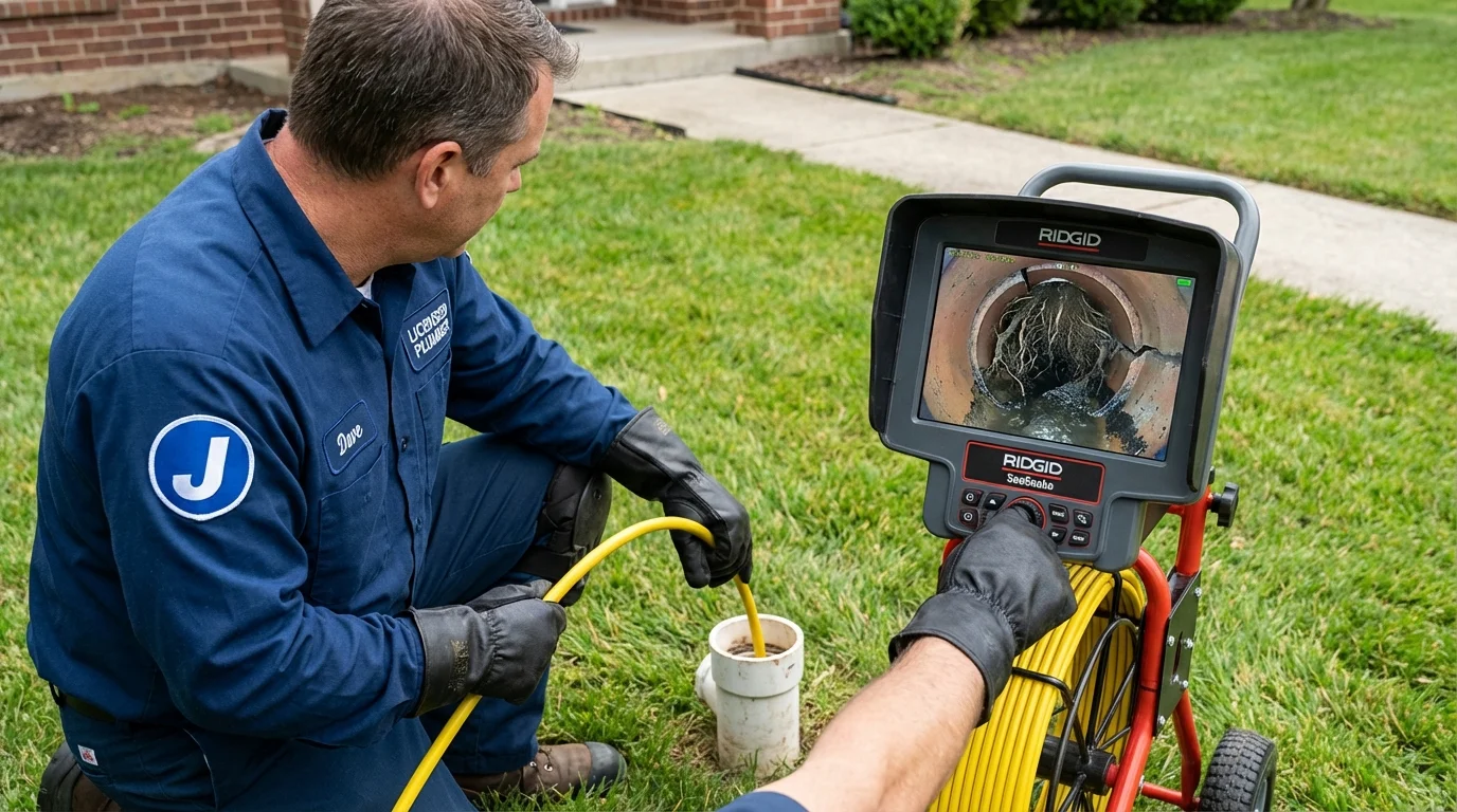 Sewer camera inspection being performed by Johns Plumbing LLC in Coos Bay